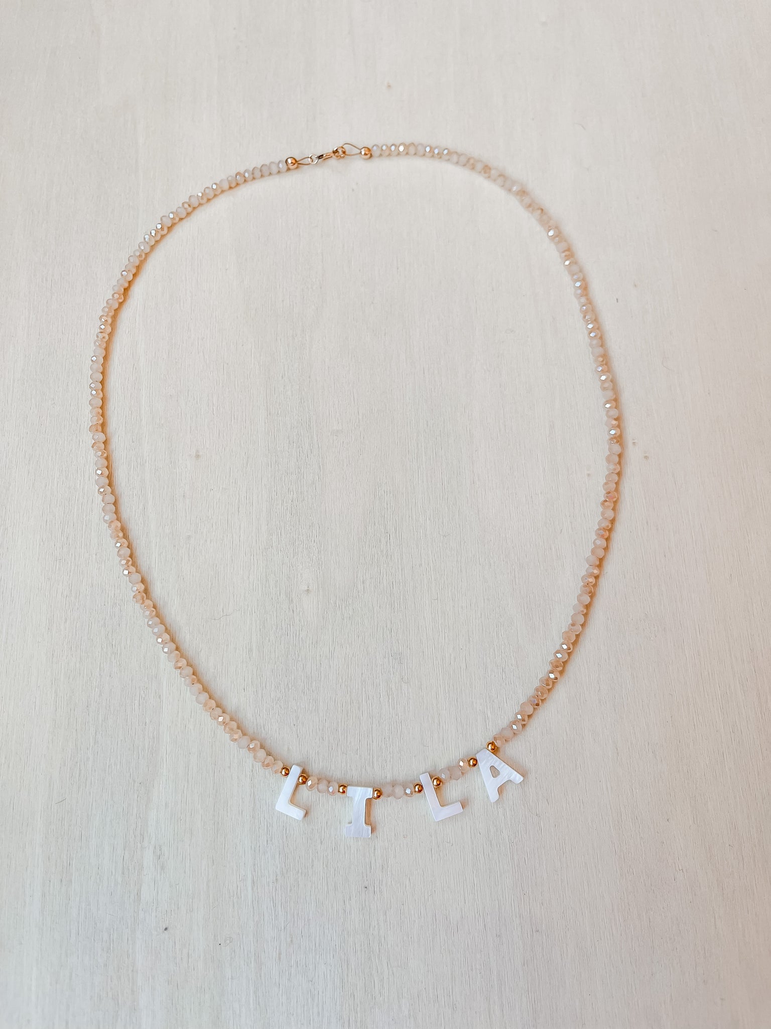 Warm Tone Shell Name Necklace