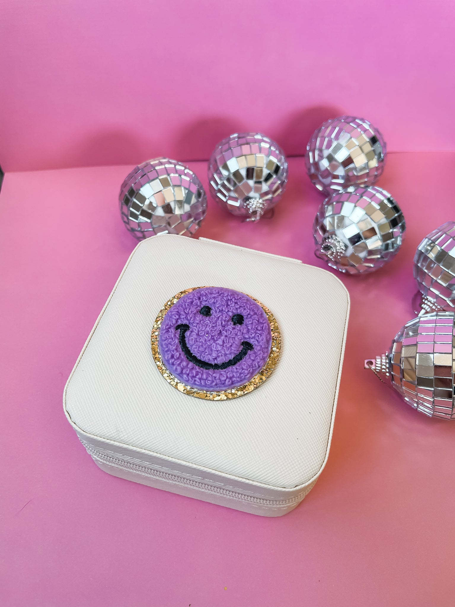 Purple Smiley Jewelry Case